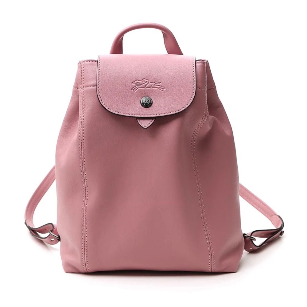 Longchamp Pink Le Pliage Cuir Leather Small Backpack - Picture 1 of 7